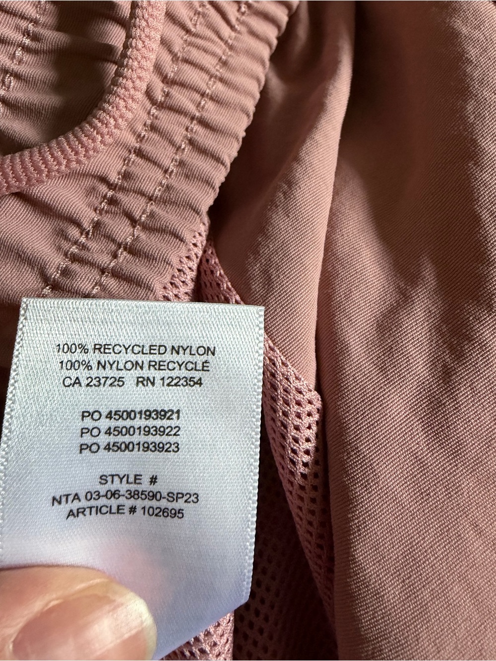 Aritzia TNA Sawyer Pant Dusty Rose Wide Leg Recycled Nylon Size M - Picture 11 of 12